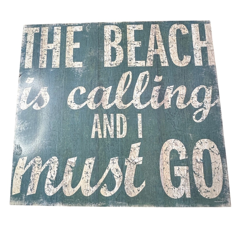 Open Road Brands The Beach Is Calling Rustic Wood Wall Sign